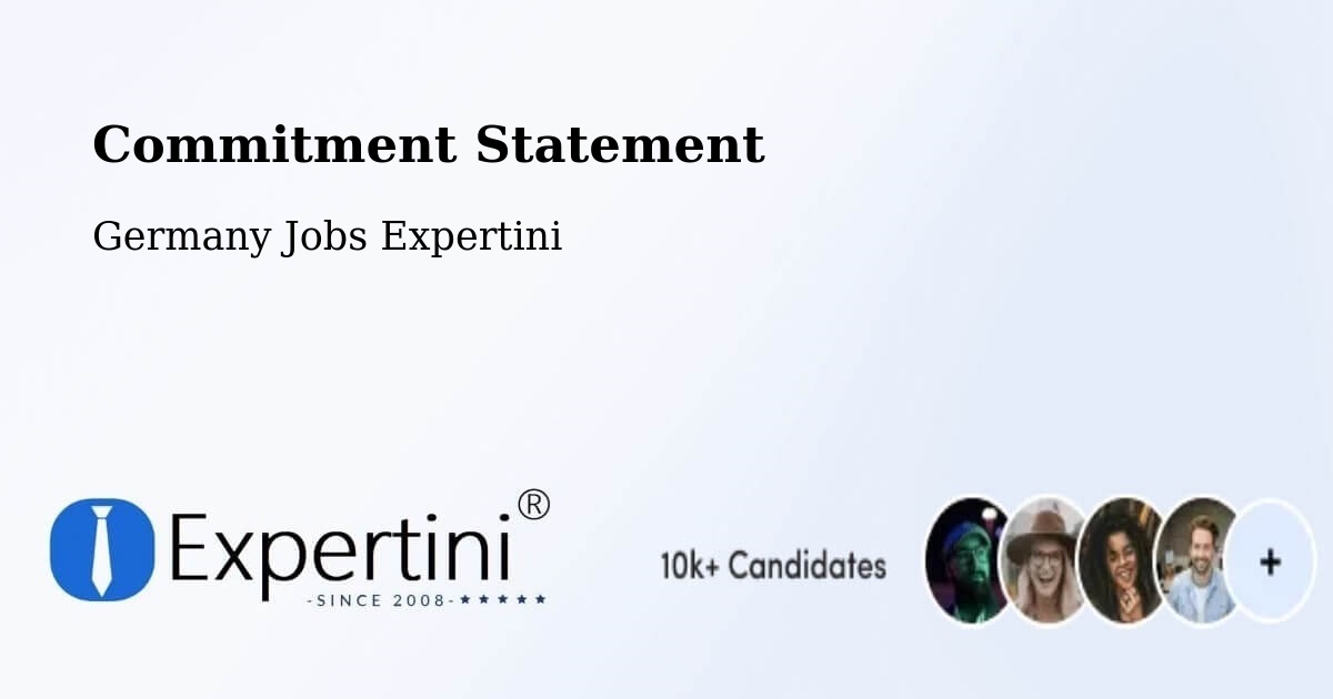 Commitment Statement - Germany Jobs Expertini